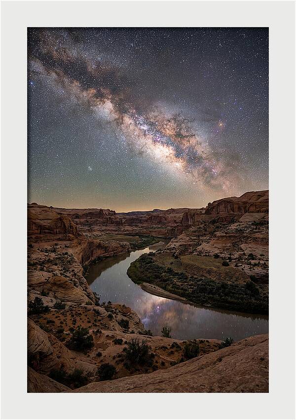 Milky Way Over Canyon River