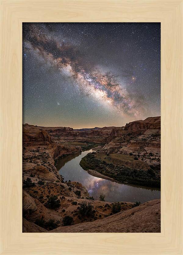 Milky Way Over Canyon River