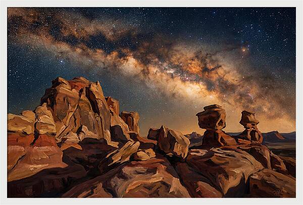 Milky Way Over Desert Rocks