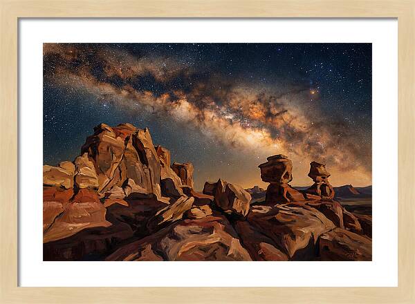 Milky Way Over Desert Rocks