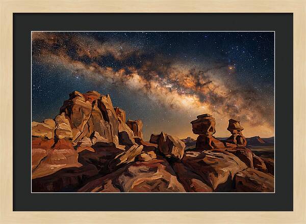 Milky Way Over Desert Rocks