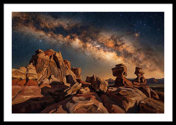 Milky Way Over Desert Rocks