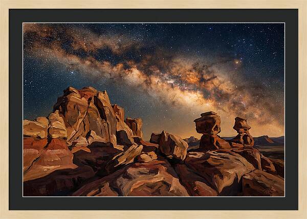 Milky Way Over Desert Rocks