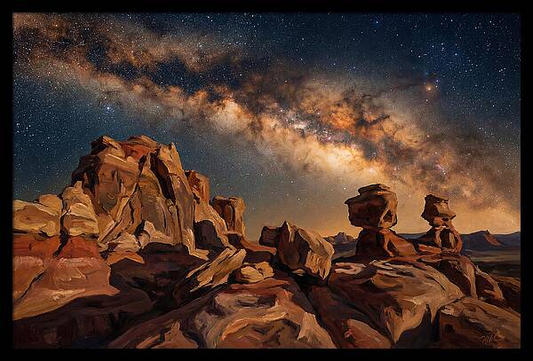 Milky Way Over Desert Rocks