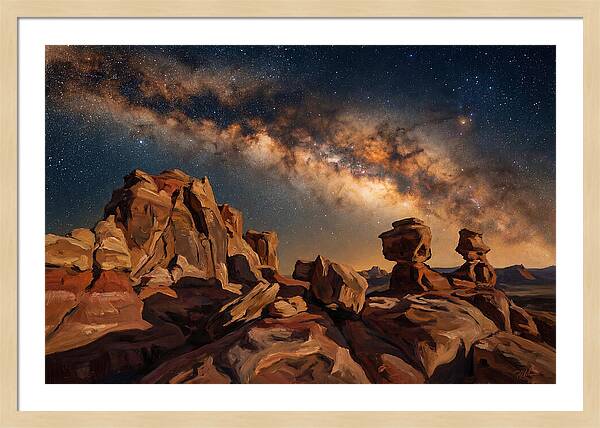 Milky Way Over Desert Rocks