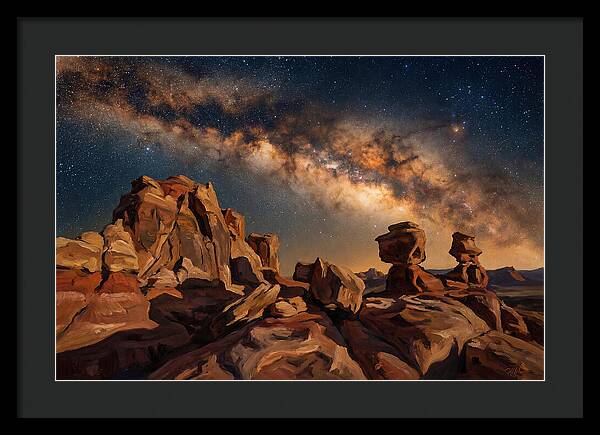 Milky Way Over Desert Rocks