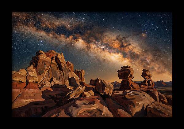 Milky Way Over Desert Rocks