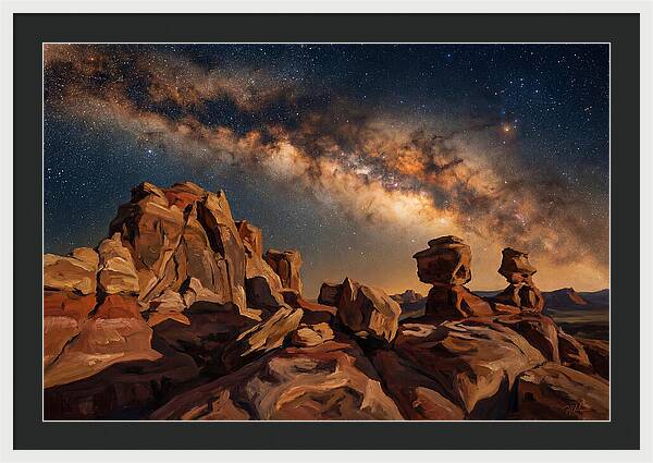 Milky Way Over Desert Rocks