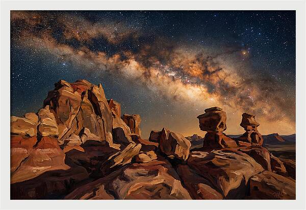 Milky Way Over Desert Rocks