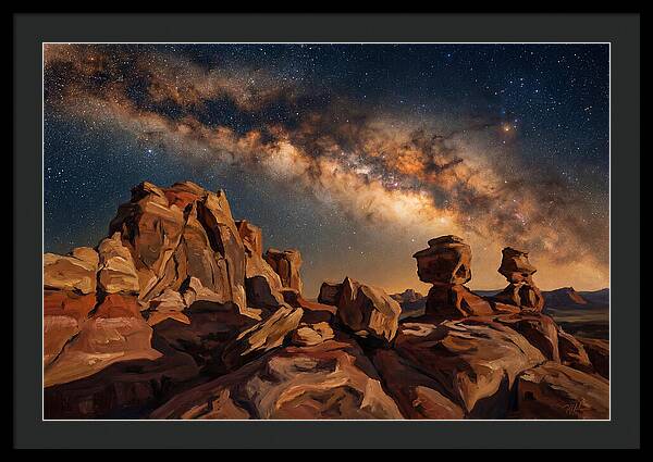 Milky Way Over Desert Rocks