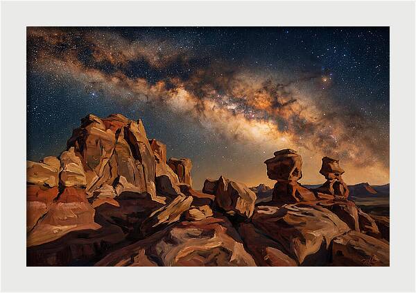 Milky Way Over Desert Rocks