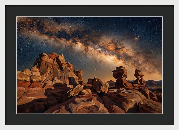 Milky Way Over Desert Rocks