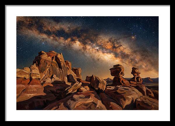 Milky Way Over Desert Rocks