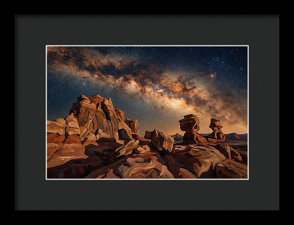 Milky Way Over Desert Rocks