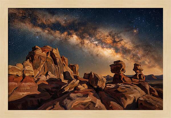 Milky Way Over Desert Rocks