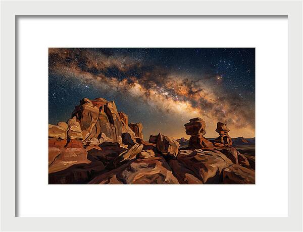 Milky Way Over Desert Rocks