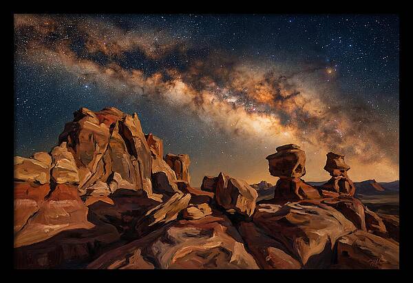 Milky Way Over Desert Rocks