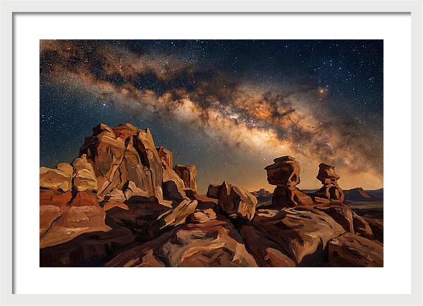 Milky Way Over Desert Rocks