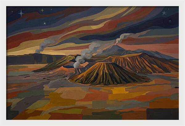 Milky Way Over Volcanic Landscape