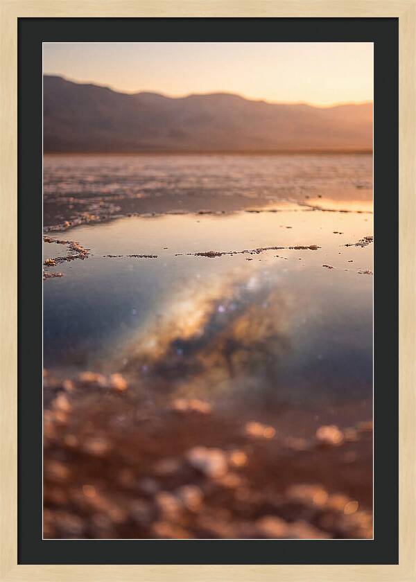 Milky Way Reflected In Desert Salt Flat