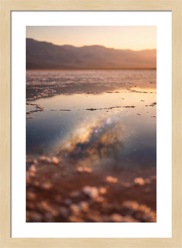 Milky Way Reflected In Desert Salt Flat