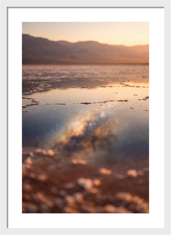 Milky Way Reflected In Desert Salt Flat