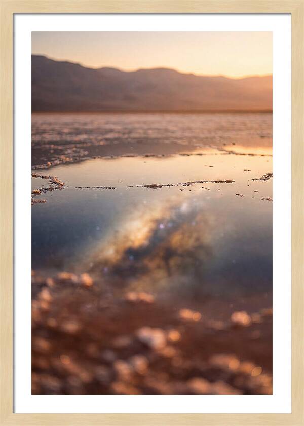 Milky Way Reflected In Desert Salt Flat