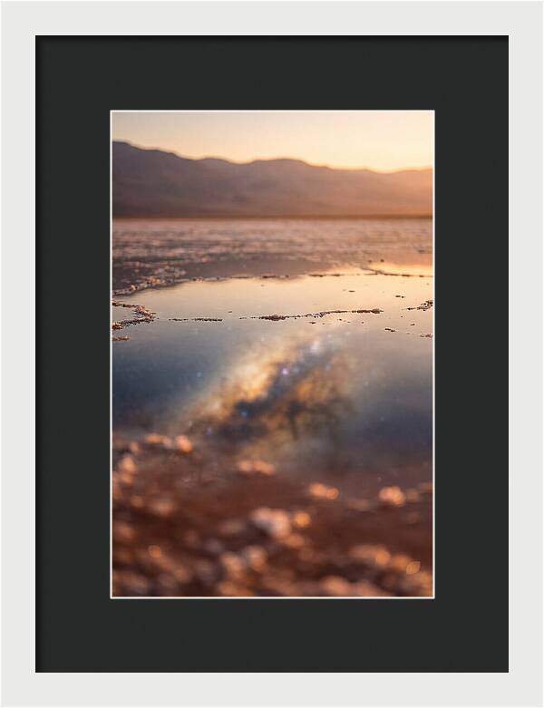 Milky Way Reflected In Desert Salt Flat