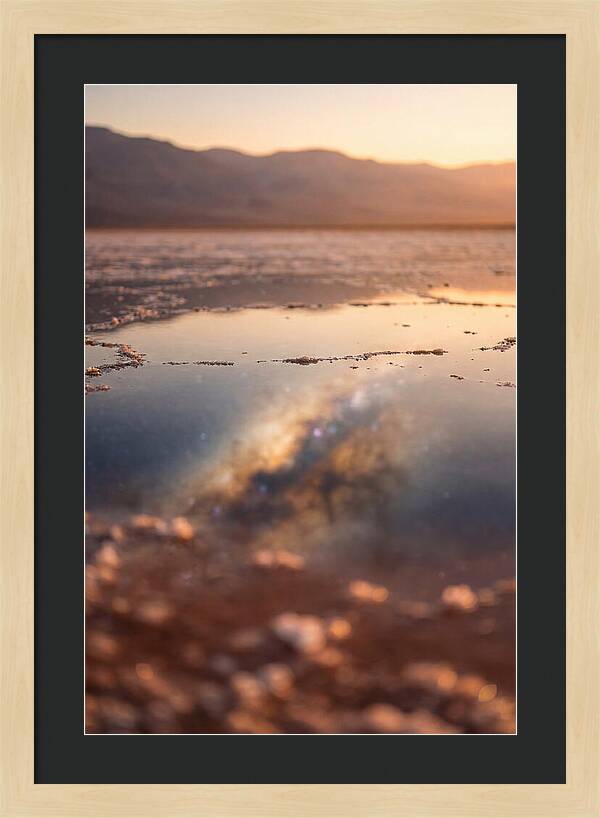 Milky Way Reflected In Desert Salt Flat