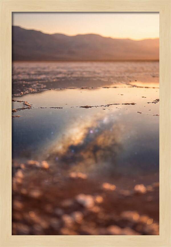 Milky Way Reflected In Desert Salt Flat
