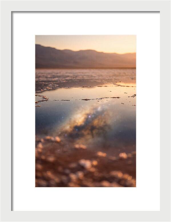Milky Way Reflected In Desert Salt Flat