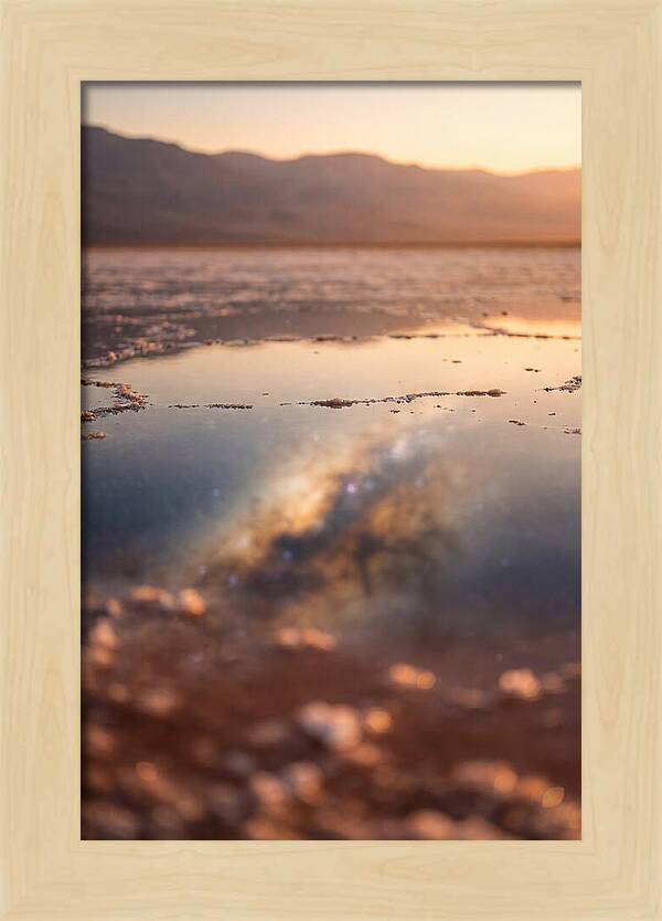 Milky Way Reflected In Desert Salt Flat
