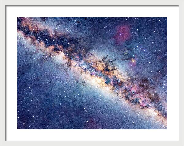 Milky Way Watercolor Dreamscape