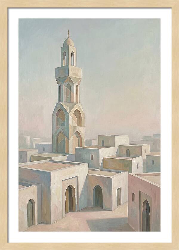 Minaret Above White Buildings