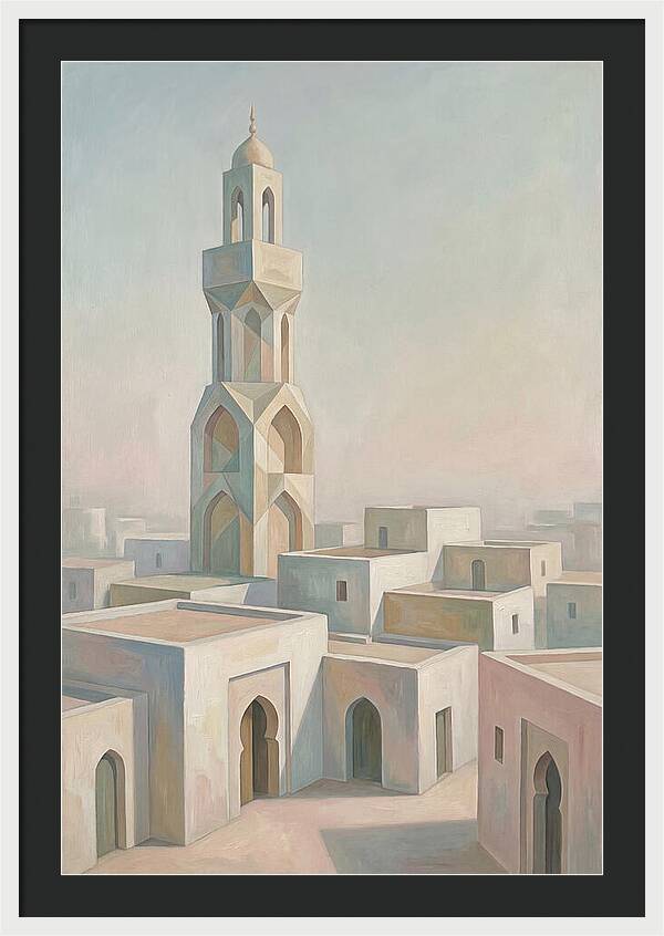 Minaret Above White Buildings