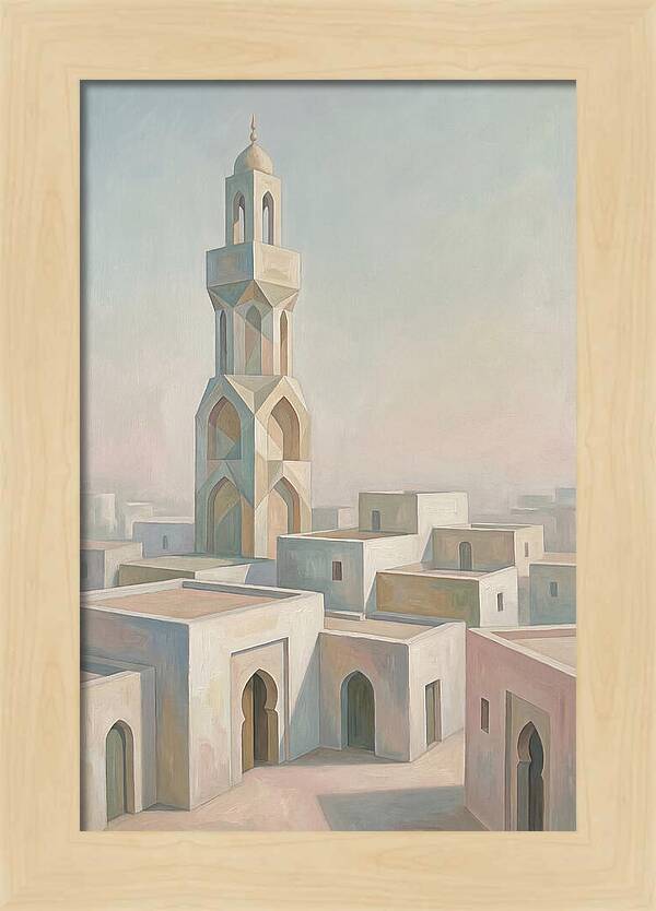 Minaret Above White Buildings