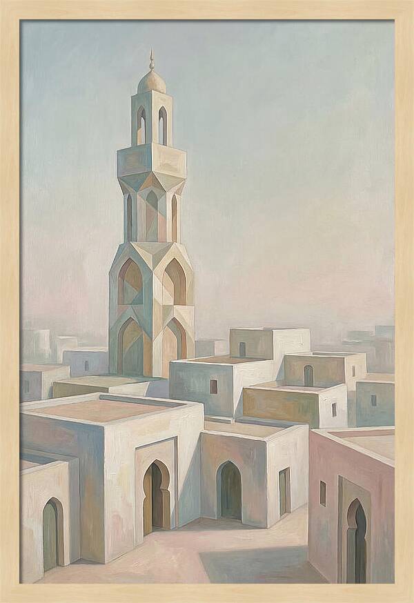 Minaret Above White Buildings