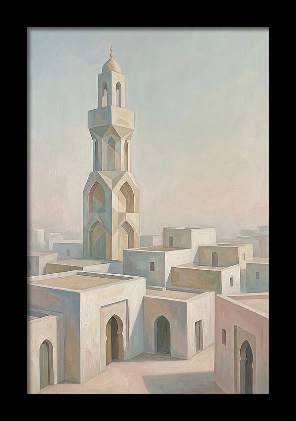 Minaret Above White Buildings