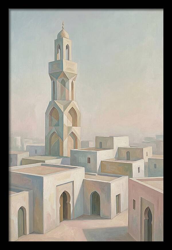 Minaret Above White Buildings