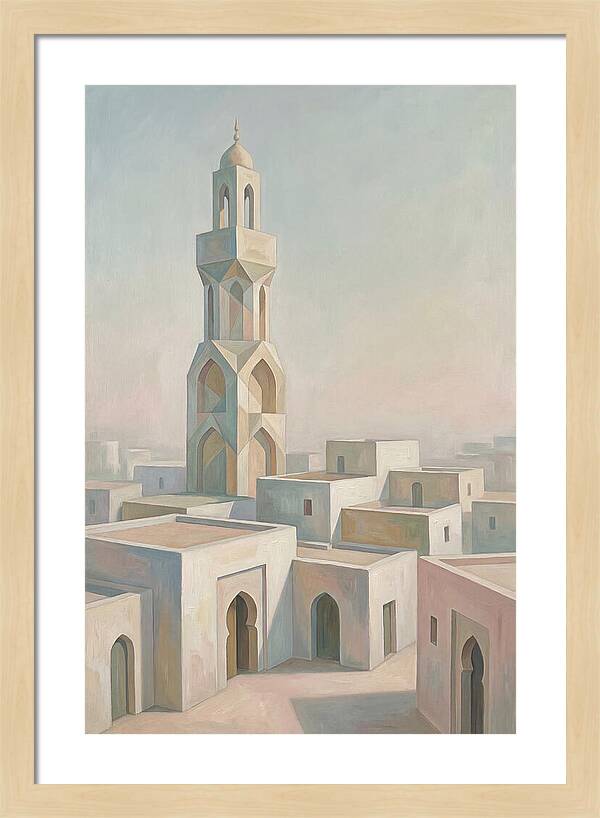 Minaret Above White Buildings
