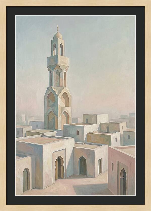 Minaret Above White Buildings