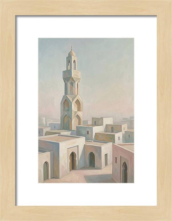 Minaret Above White Buildings