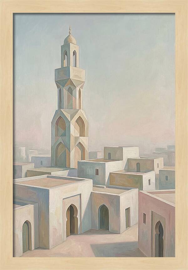 Minaret Above White Buildings