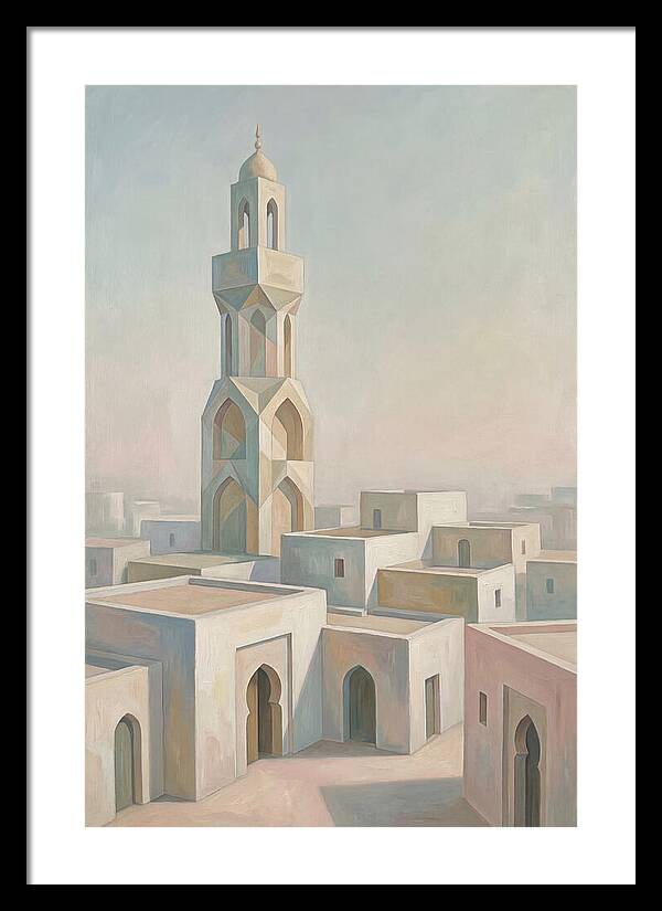 Minaret Above White Buildings
