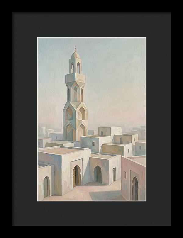 Minaret Above White Buildings