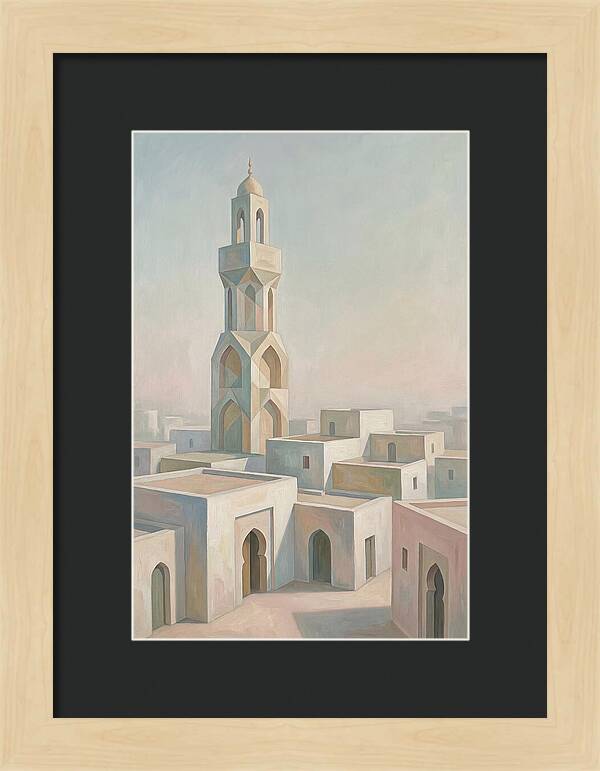 Minaret Above White Buildings