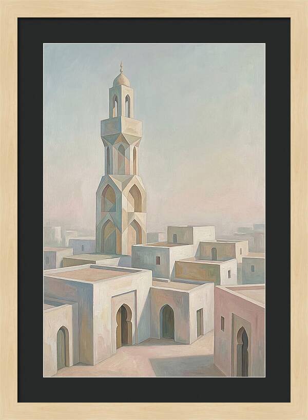 Minaret Above White Buildings