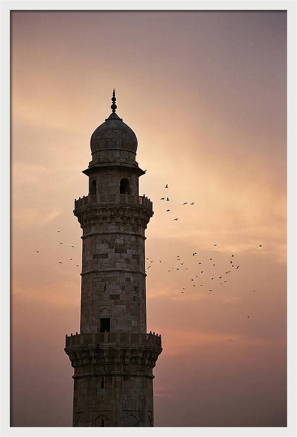 Minaret Against Sunset Sky