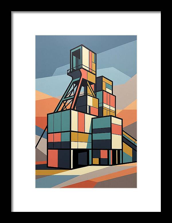 Mine Structure In Abstract Colors