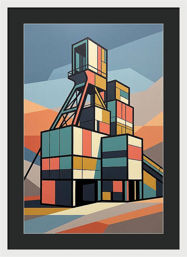 Mine Structure In Abstract Colors